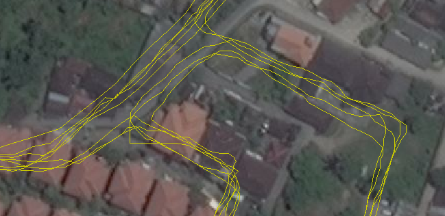 Comparing imagery offset from GPS tracks