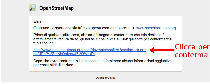 Confirming your OpenStreetMap account