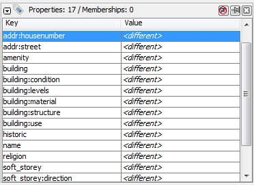 JOSM Search Properties