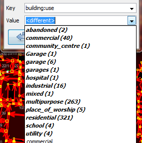 JOSM Search Properties Edit 2