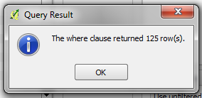 QGIS Query Result