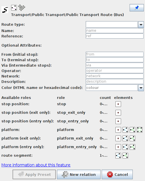 New route relation