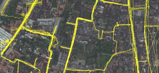Many GPS tracks from OSM