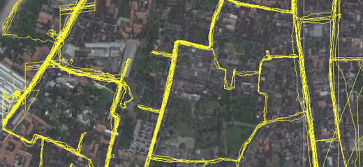 osm gps tracks many