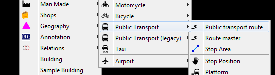 public transport preset