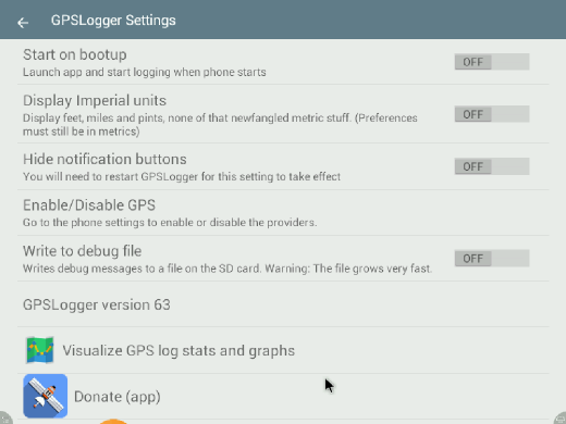 GPSLogger for Android