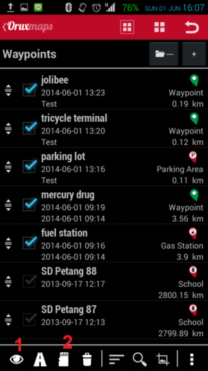 Managing save waypoints