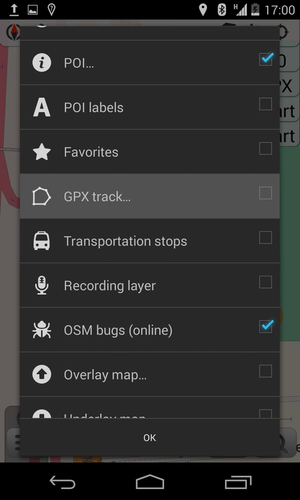 Display GPS tracks
