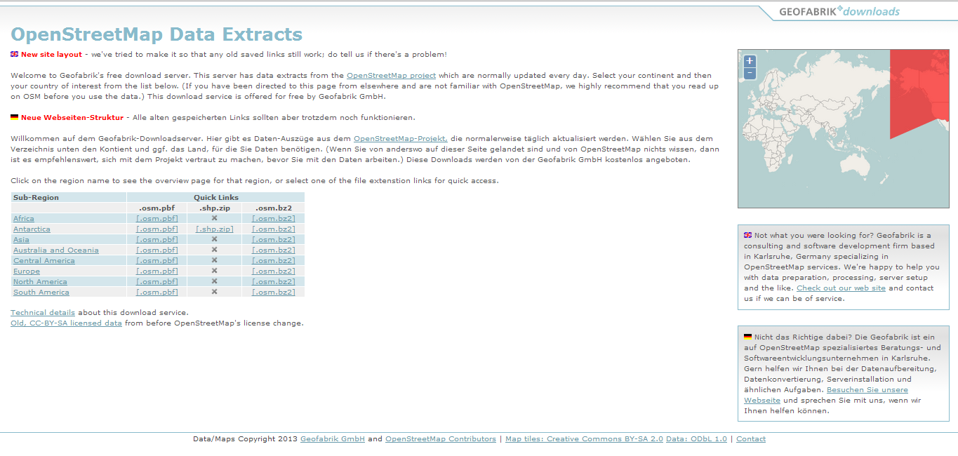 openstreetmap bz2