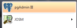 pgadmin3 start